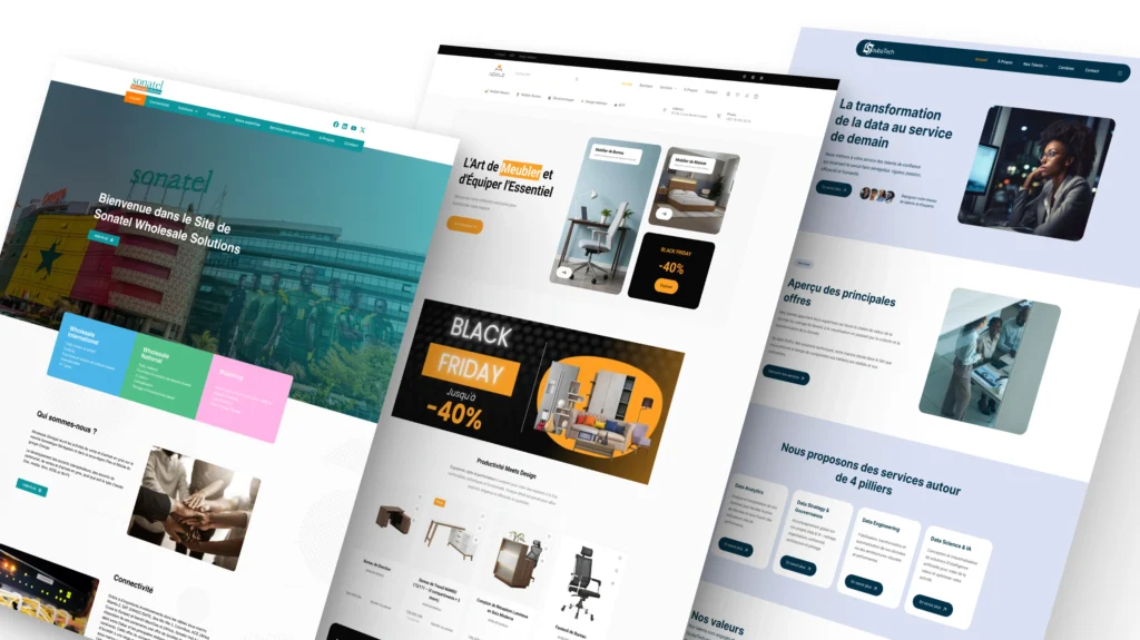 Interfaces sites web